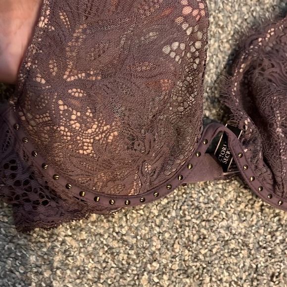 Victoria’s Secret Very Sexy Unlined Push-up Without padding Mauve lace Bra34C - Picture 3 of 11